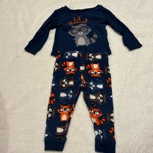 18 month “Lil Rascal 2 piece pajama set long sleeve with pants! Blue and orange